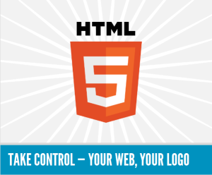 html-5-logo-take-control-your logo your web