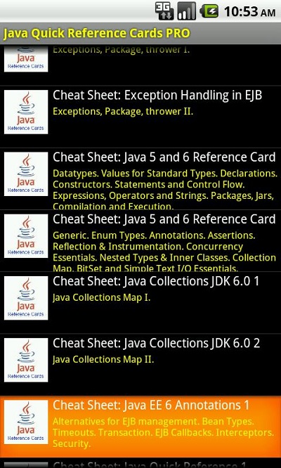 Java Reference Cards