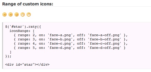 jQuery Raty custom plugin