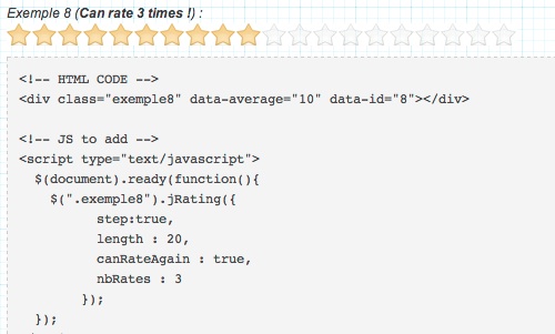 jRating jQuery plugin