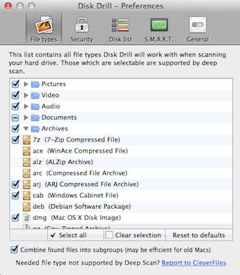 diskdrill file types